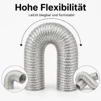 Aluminum Flexible Duct 300 mm 1 Meter - Flexible Air Hose