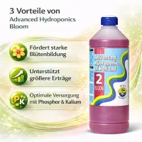 Advanced Hydroponics Bloom 5 Liters - NPK Fertilizer for...