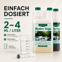 Canna Hydro Vega A&B 1 Liter – Hydroponic Growth Nutrient A+B