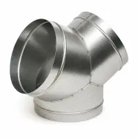 Y-Piece 200 mm Metal – Ventilation Y-Connector