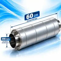 Vents Schalldämpfer 200 mm / 60 cm – Schallgedämmter Lüfterkanal