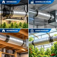 Vents Schalldämpfer 250 mm / 60 cm – Schallgedämmter Lüfterkanal