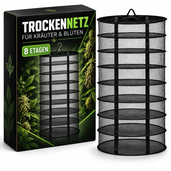Trockennetz Ø 60 cm 8 Lagig - Für Growbox