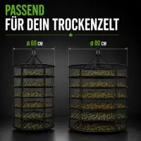 Trockennetz Ø 60 cm 8 Lagig - Für Growbox