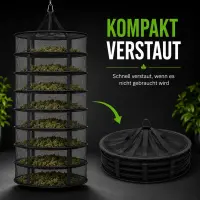 Trockennetz Ø 60 cm 8 Lagig - Für Growbox