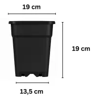 Square Planter Pot 4 Liters 15x15x20 cm – Corner Plant Pot