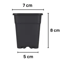 Square Flower Pot 0.4 Liter 7x7x8 cm – Mini Square...