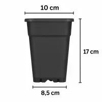 Square Flower Pot 1 Liter 10x10x11 cm – Small...
