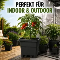 Square Flower Pot 1 Liter 10x10x11 cm – Small Corner Planter