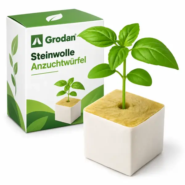 Steinwolle Anzuchtwürfel 4x4x5 cm – Würfel Klein