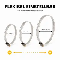 Schlauchschelle 60-525 mm – Abluftschlauch Schelle