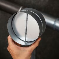 Backflow Damper 250 mm Metal – Exhaust Non-Return Valve