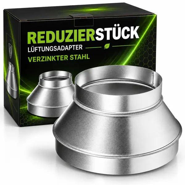 Reduzierstück 250 mm / 125 mm Metall – Lüftungsreduzierung Adapter