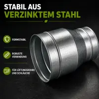 Reducer 400 mm / 450 mm Metal – Ventilation Reduction Adapter