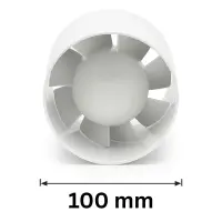 Grow Fan 107 m³/h 100 mm Connection – Mini Exhaust Fan for Growing