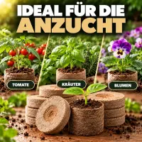 Jiffy Torfquelltöpfe 1000 Stück – Anzuchttöpfe Torf