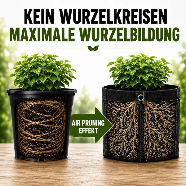 Stofftopf 15 Liter 25 x 25 x 25 cm – Grow Pflanzsack