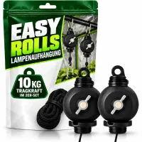 Easy Rolls Grow Light Suspension Set – 2-Pack Light...
