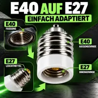 E40 to E27 Socket Adapter – E40 E27 Socket Converter
