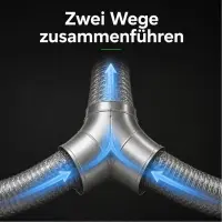 Y-Piece 400 mm Metal – Ventilation Y-Connector