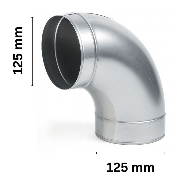 125 mm Metal Angle Piece – Ventilation Angle Connector