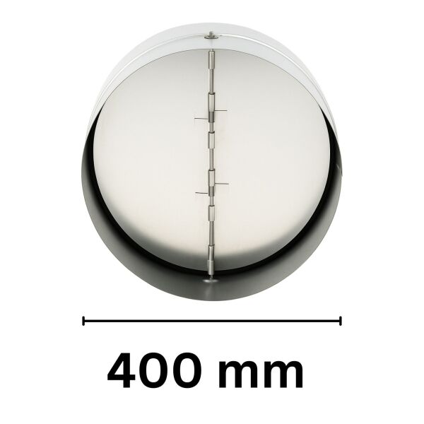 Rückstauklappe 400 mm Metall – Abluft Rückschlagklappe