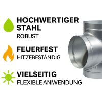 100 mm Metal T-Piece – Ventilation T-Connector