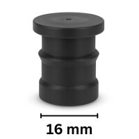 Endstopfen 16 mm Schwarz