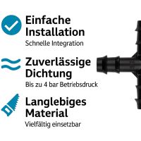 PE Tee Connector 20 mm – PE Pipe T-Fitting