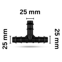 PE Tee Connector 25 mm – PE Pipe T-Fitting