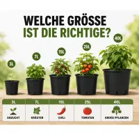 Round Planter Pot 35 Liters 40x31 cm – Large Round Flower Pot