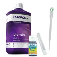 T.A. pH Test Kit + Plagron pH Minus 500 ml