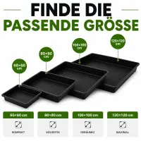 Pflanzenschale Hart-Plastik 80 x 80 cm – Stabile Anzuchtschale