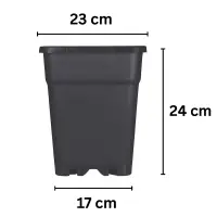 Blumentopf ECKIG 9 Liter 23x23x24 cm – Eckiger...