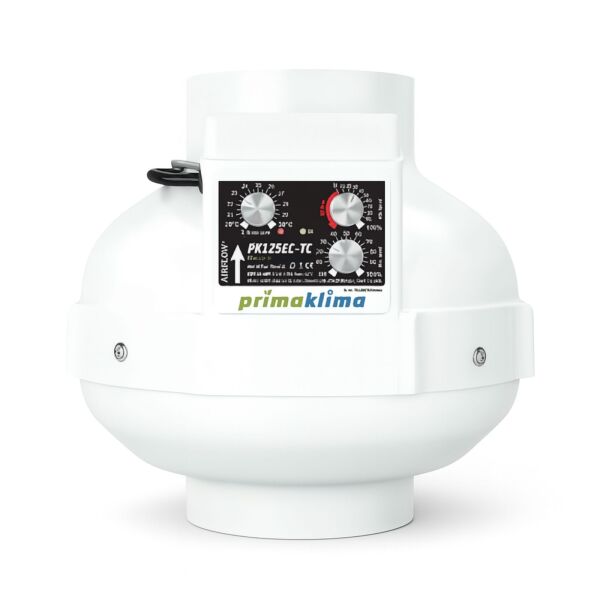 Prima Klima EC-TC 160 mm Fan, 0 - 1180 m³/h – EC Duct Exhaust Fan