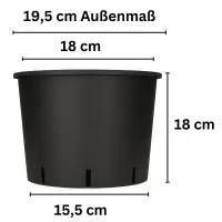 Round Flower Pot 4 Liters 18x18 cm – Grow Planter Pot