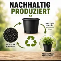 Blumentopf RUND 5 Liter 20 x 20 cm – Pflanztopf Grow