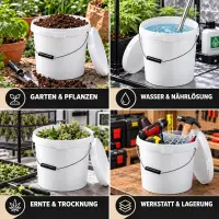 25 Liter White Bucket with Lid – Durable Planting...