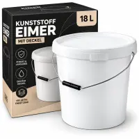 18-Liter White Bucket with Lid – Durable Planting...