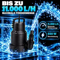 Tauchpumpe 11000 Liter/Stunde – Wasserpumpe Grow