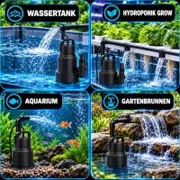 Tauchpumpe 7000 Liter/Stunde – Wasserpumpe Grow