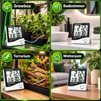 Digital Hygrometer with Outdoor Sensor – Outdoor...