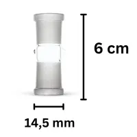 Glass Adapter Extension Double Female Adapter 14.5 mm...