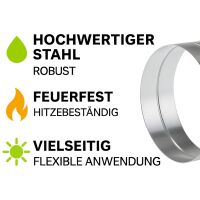 Connection Flange 450 mm Metal - Ventilation System Connector