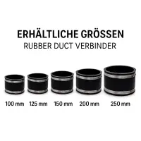 Secret Jardin Rubber Duct 200 mm Ø - Ideal für Rohrlüfter & Aktivkohlefilter