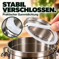 Luftdichter Metall Behälter 1400 ml – Aromadose Aufbewahrung