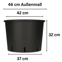 Round Flower Pot 40 Liters – Ø 42 cm x H 32...