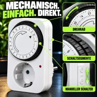Mechanical Timer Switch with Timer Function – Grow Light Timer