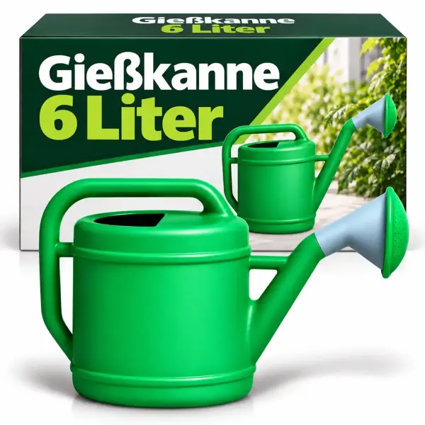 Kunststoff-Gießkanne 6 Liter – Bewässerung Garten