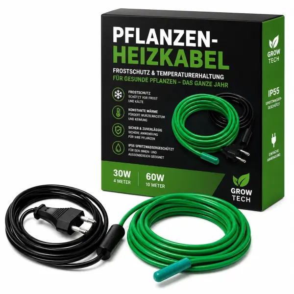 Airontek Greenhouse Heating Cable 60 Watts 10 Meters – Plant Propagation Heating Cable